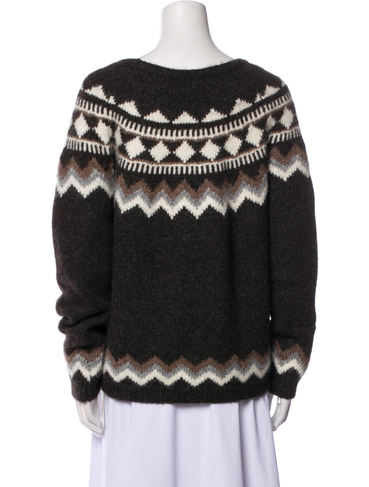 Nili Lotan Alpaca Printed Sweater